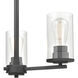 Verlana 3 Light 19 inch Matte Black Chandelier Ceiling Light
